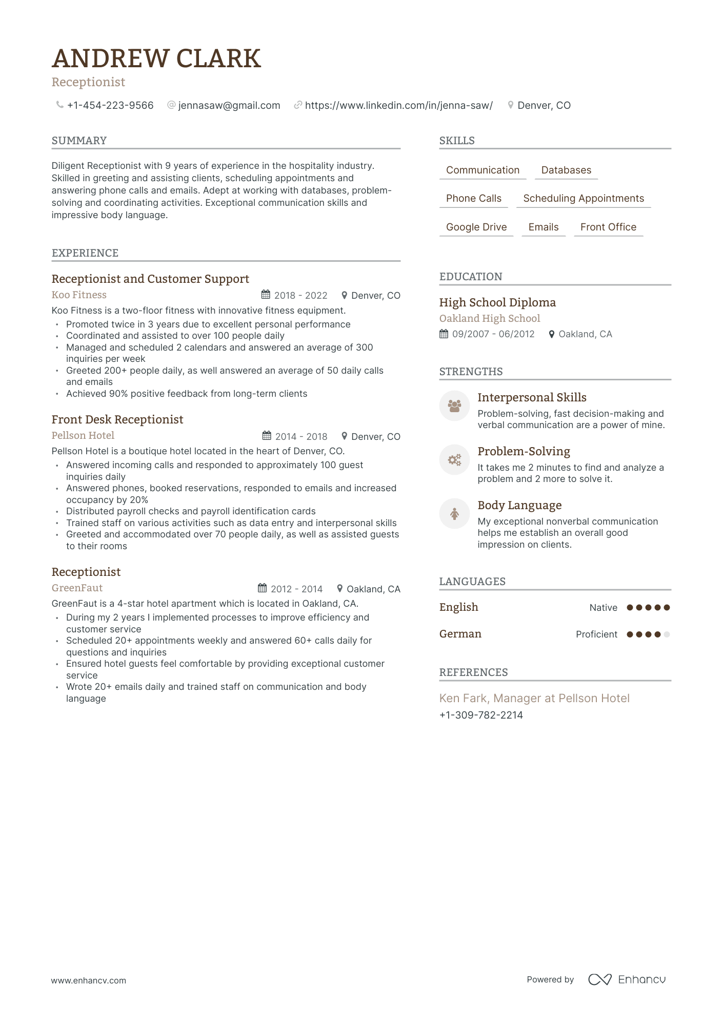 9 Front Desk Receptionist Resume Examples And Guide For 2023 4440